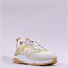 Rieker Laced Casual Fabric Trainer - White Pastel Combi